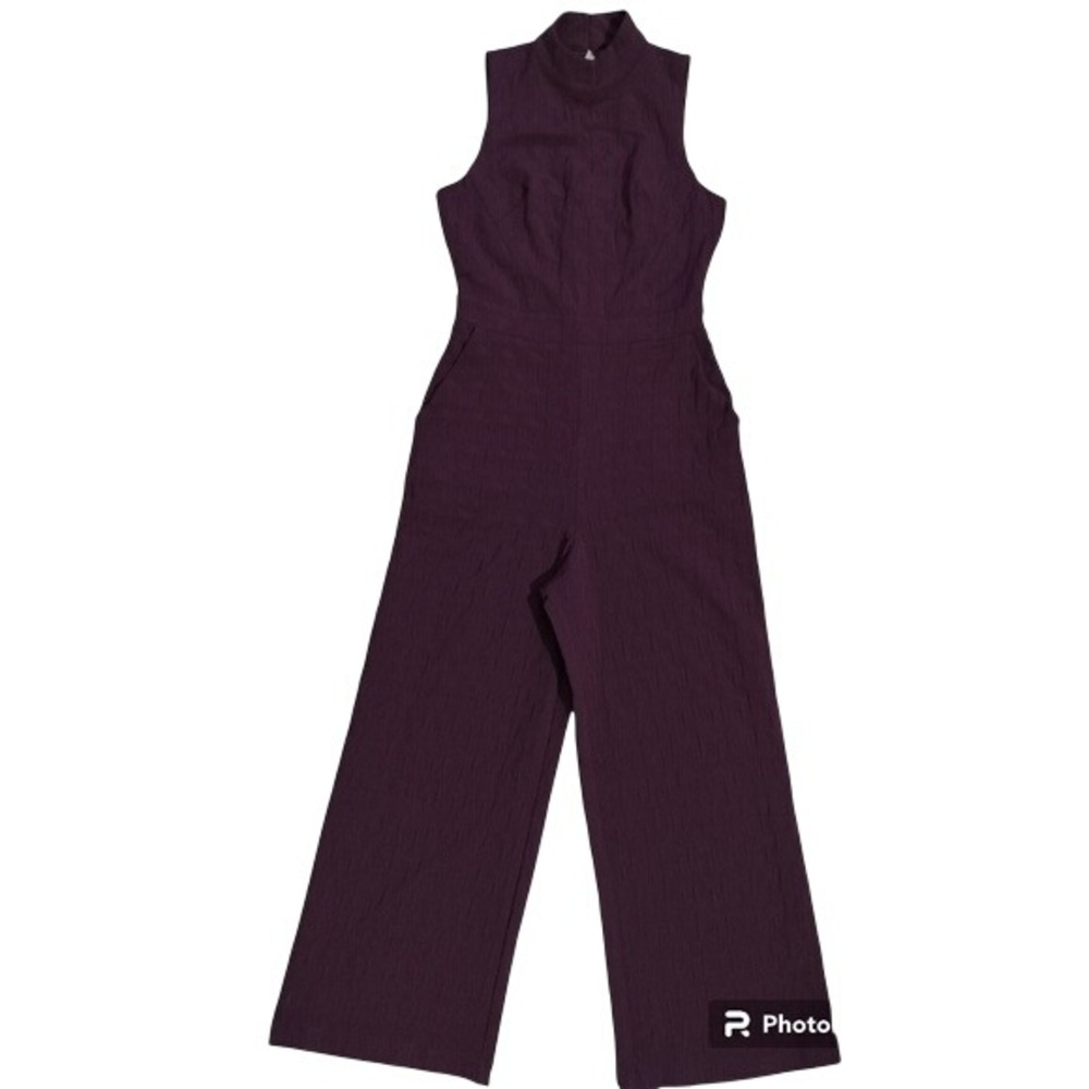 New Anthropologie Jumpsuit Eva Franco Textured Mock Neck Plu Size XS - Picture 7 of 17